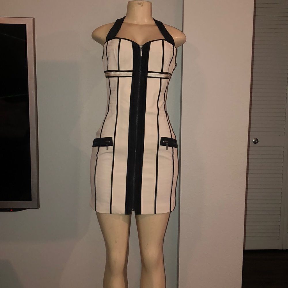 Woman’s black & white sexy dress